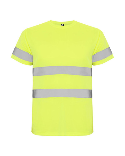 T-shirt manches courtes haute visibilité jaune fluo