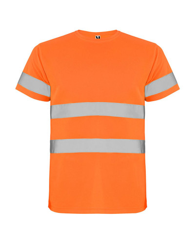 T-shirt manches courtes haute visibilité orange fluo